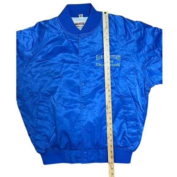 Vintage Westark Satin Jacket Men's Large Blue Snap HAWHA‎ Futurity 2004 Champion - Picture 9 of 13